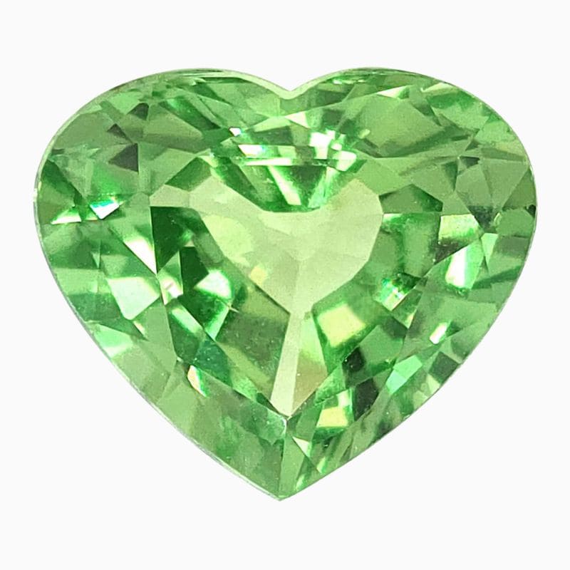 Natural green heart tsavorite gemstone