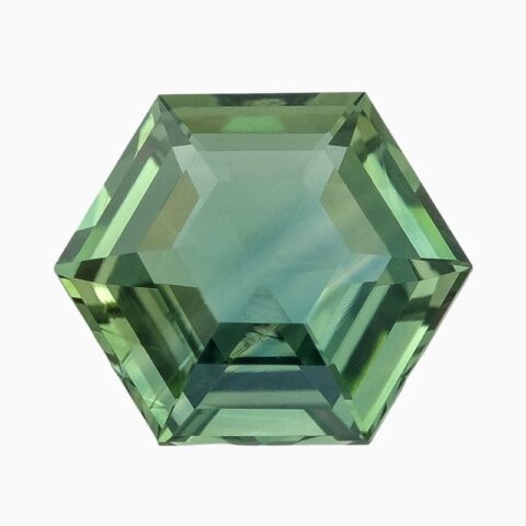 Natural unheated blue-green sapphire gemstone