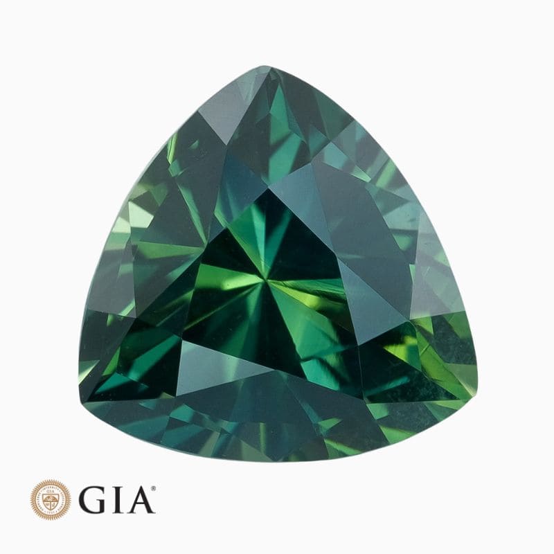 Natural unheated blue-green-yellow sapphire gemstone