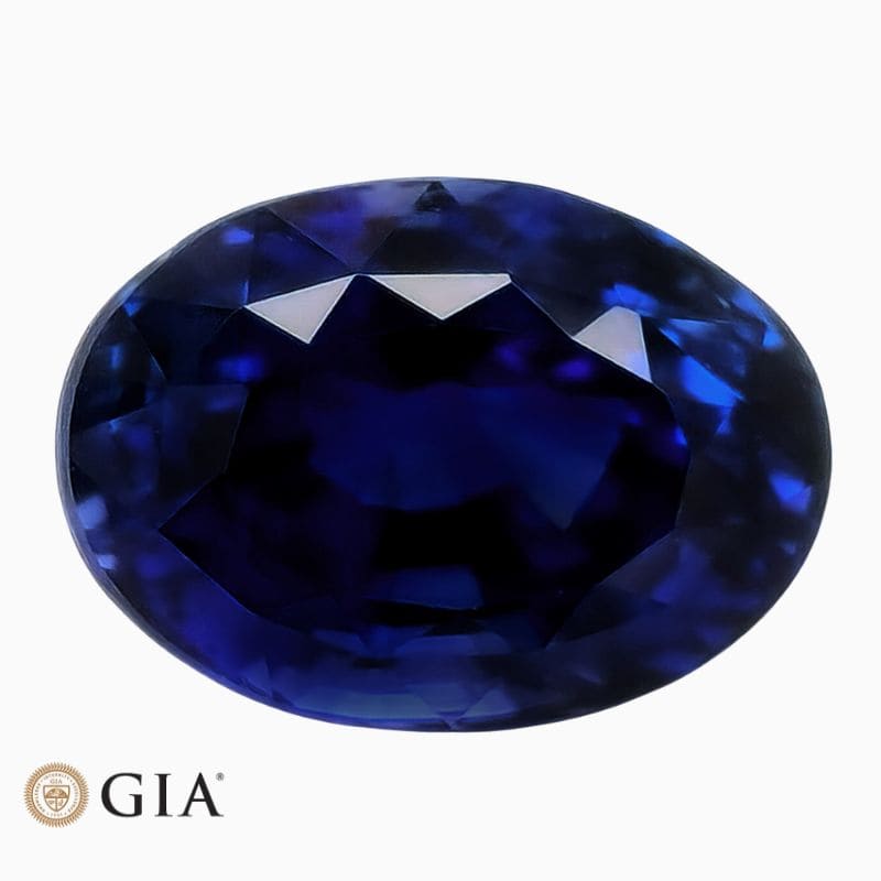 Natural blue sapphire gemstone