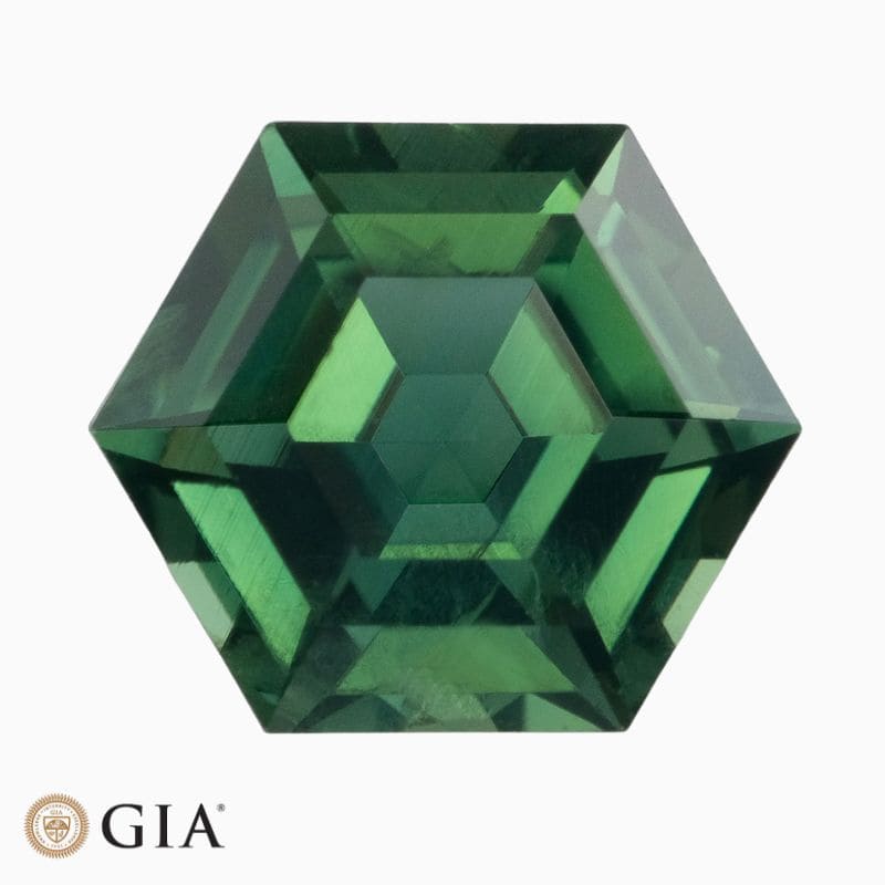 Natural unheated bluish green sapphire gemstone