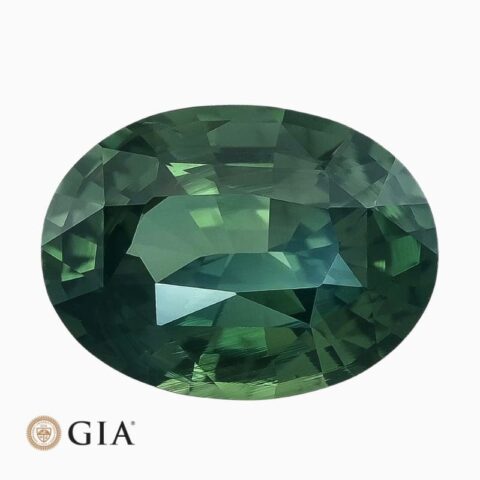Natural unheated bluish green sapphire gemstone