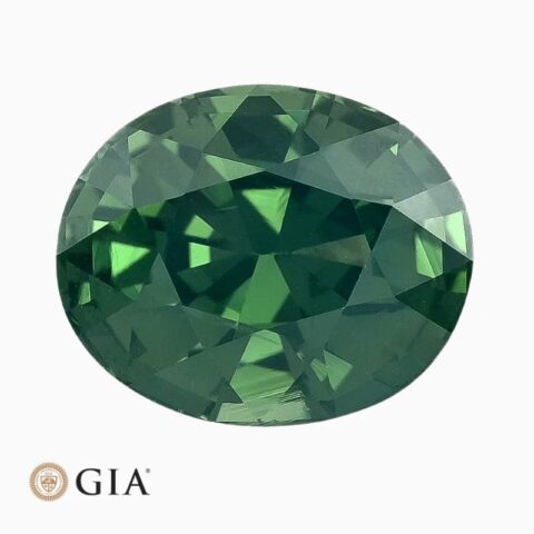 Natural unheated bluish green sapphire gemstone