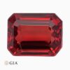 Natural orangy red spinel gemstone