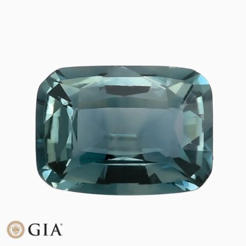 Natural unheated green-blue sapphire gemstone