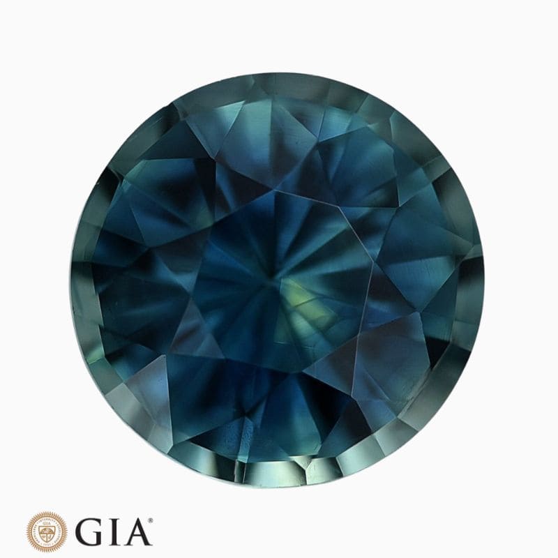 Natural unheated green-blue sapphire gemstone