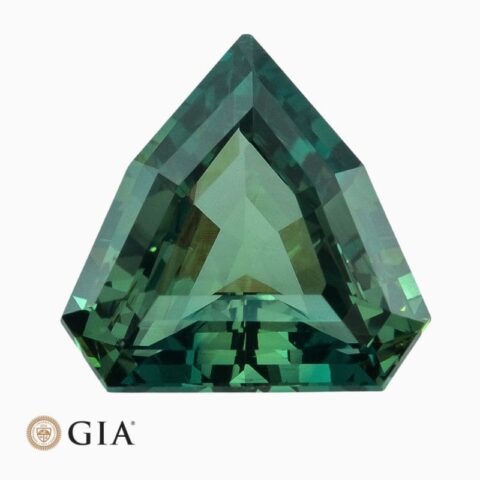 Natural unheated green-blue sapphire gemstone