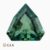 Natural unheated green-blue sapphire gemstone