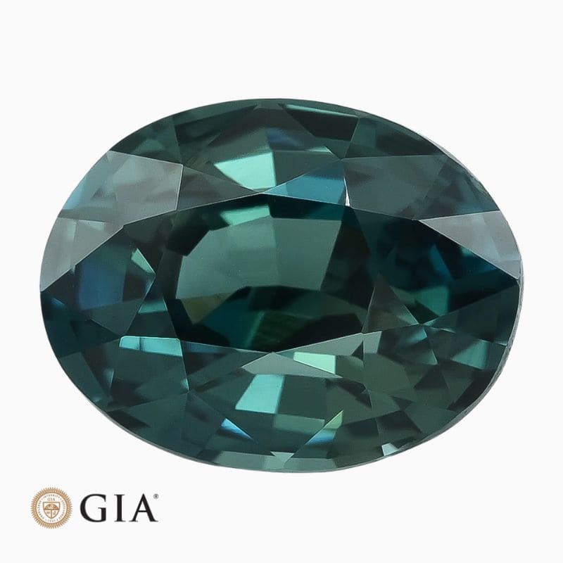 Natural unheated greenish blue sapphire gemstone