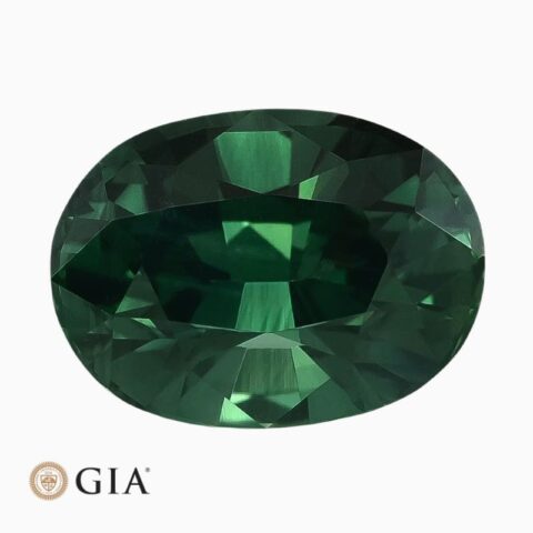 Natural unheated greenish blue sapphire gemstone