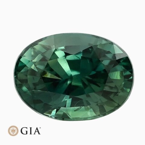 Natural unheated greenish blue sapphire gemstone