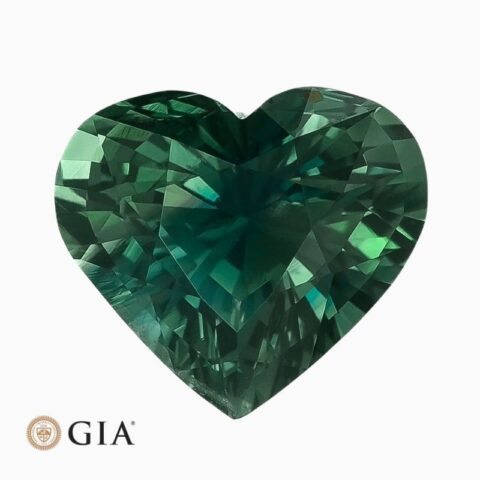 Natural unheated greenish blue sapphire gemstone