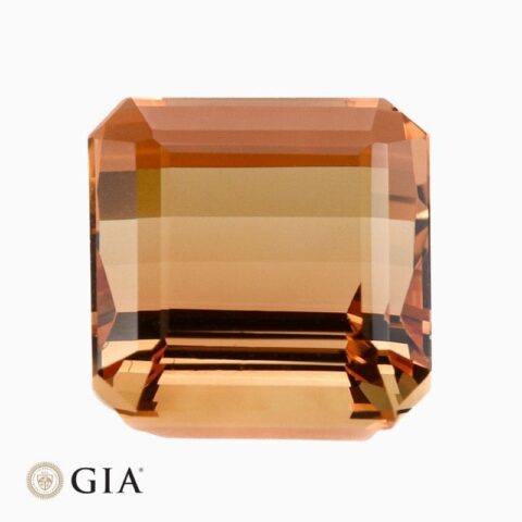 Natural orange imperial topaz gemstone