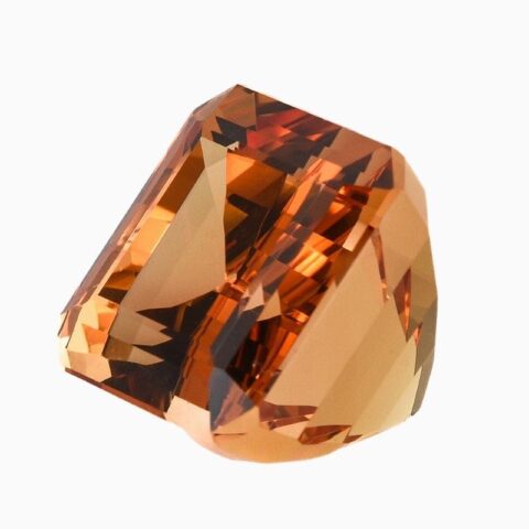 Natural orange imperial topaz gemstone