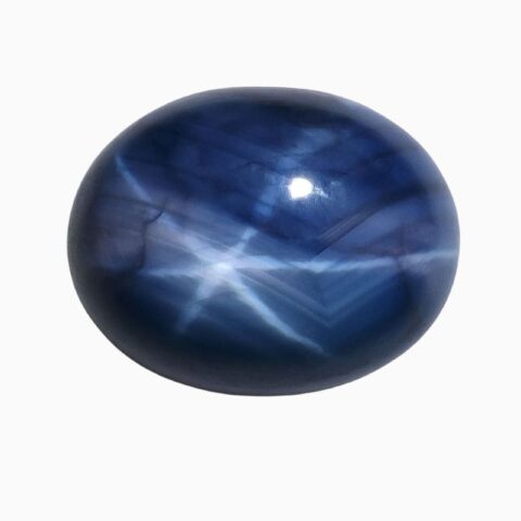 Natural blue star sapphire gemstone