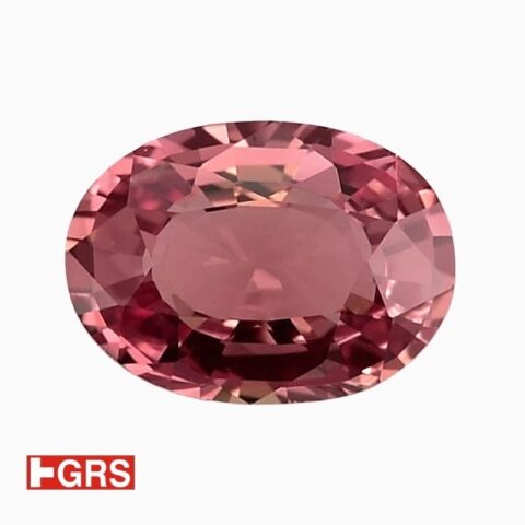 Natural unheated orange-pink sapphire gemstone