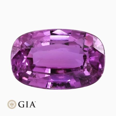Natural unheated pink-purple sapphire gemstone