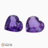 Natural unheated purple sapphire matching pair