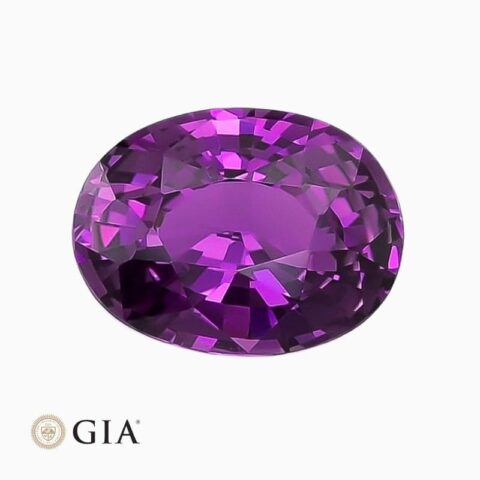 Natural purple sapphire gemstone