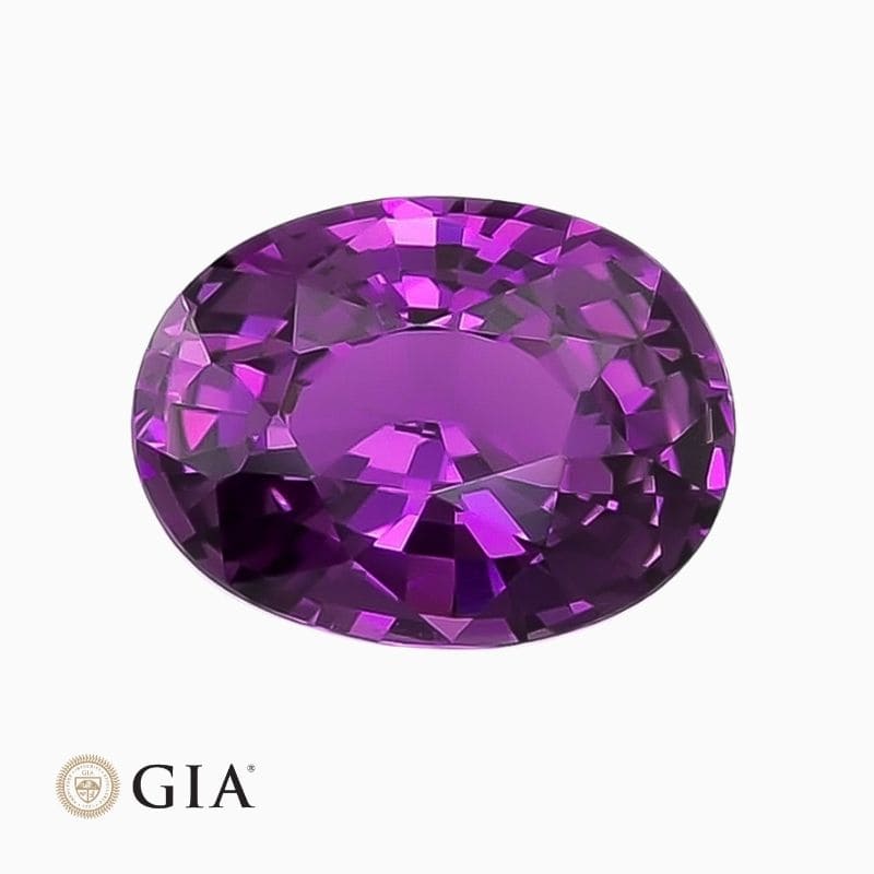 Natural purple sapphire gemstone