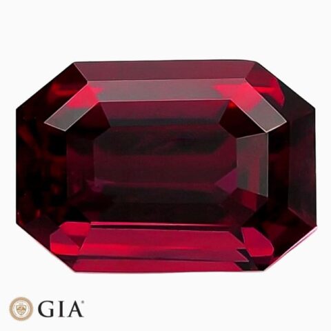 Natural unheated purplish ruby