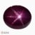 Natural unheated star ruby