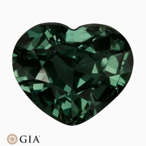 Natural unheated teal bluish green sapphire gemstone
