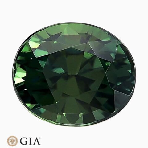 Natural unheated teal bluish green sapphire gemstone