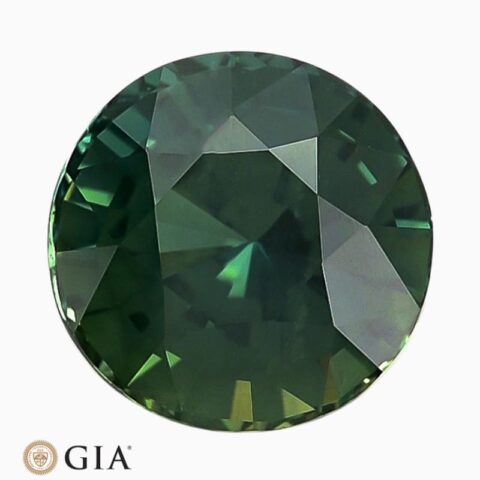 Natural unheated teal bluish green sapphire gemstone