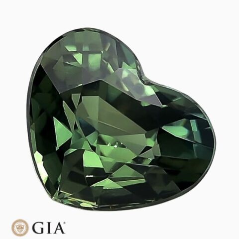 Natural unheated teal green sapphire gemstone