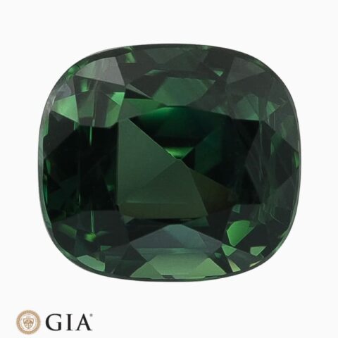 Natural unheated teal greenish-blue sapphire gemstone
