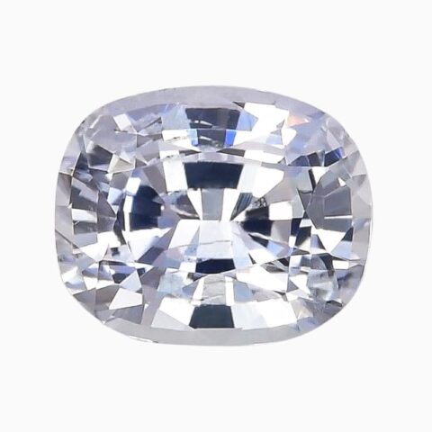 Natural colorless sapphire gemstone