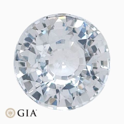 Natural light grayish blue sapphire gemstone