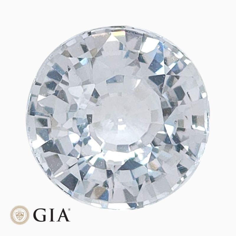 Natural light grayish blue sapphire gemstone