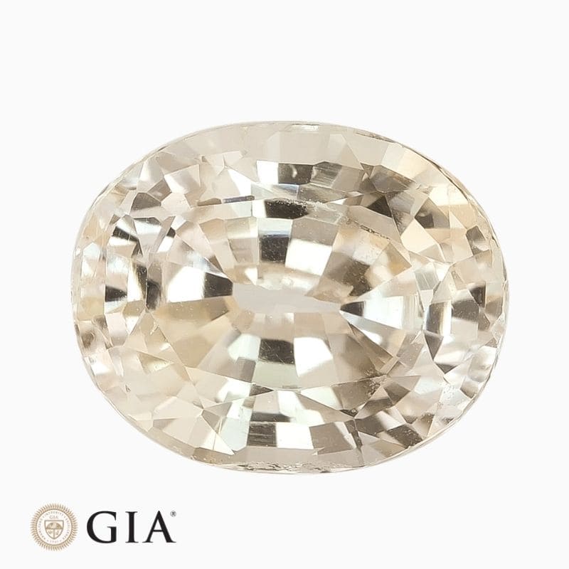 Natural yellow sapphire gemstone