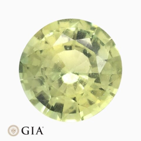 Natural yellow sapphire gemstone