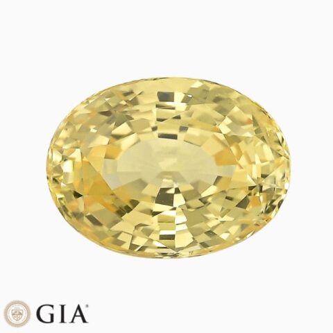 Natural yellow sapphire gemstone