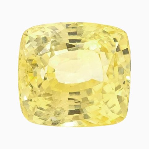 Natural yellow sapphire gemstone
