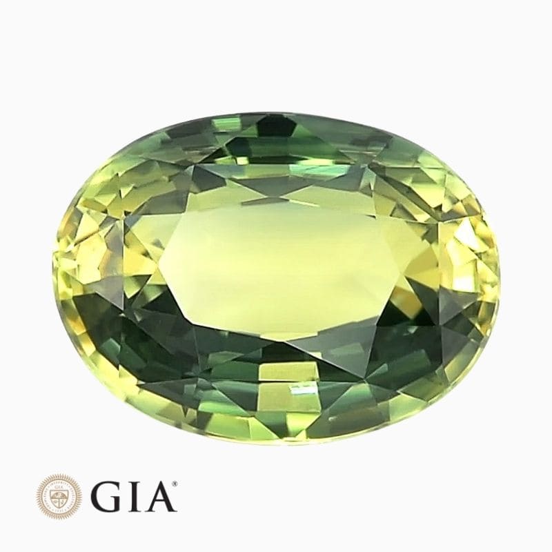 Natural yellowish blue sapphire gemstone