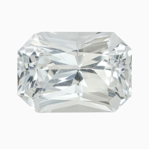 Natural white sapphire gemstone