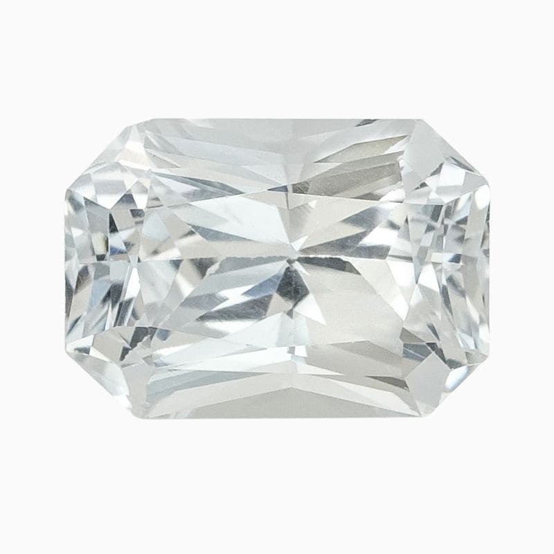Natural white sapphire gemstone