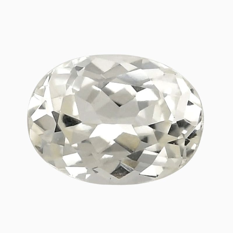 Natural white sapphire gemstone