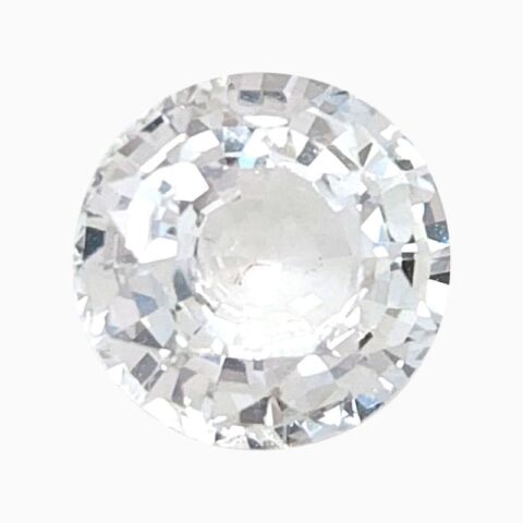 Natural white sapphire gemstone
