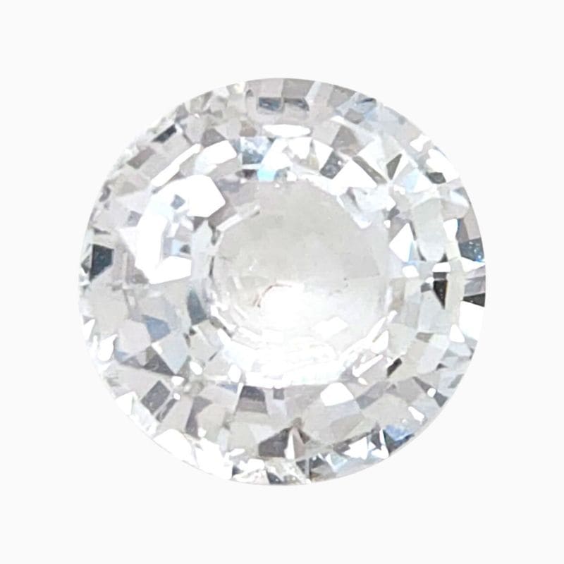 Natural white sapphire gemstone