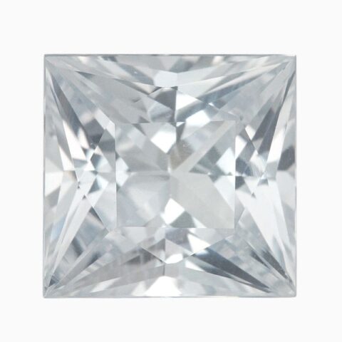 Natural white sapphire gemstone