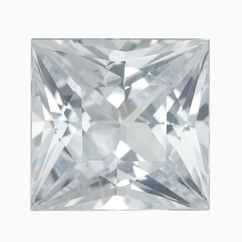 Natural white sapphire gemstone