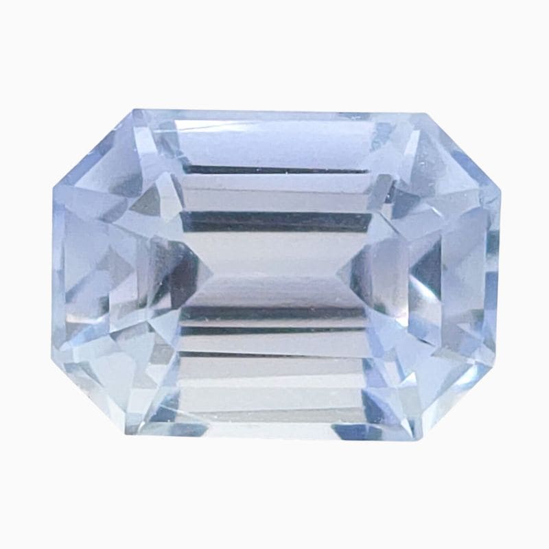 Natural white sapphire gemstone