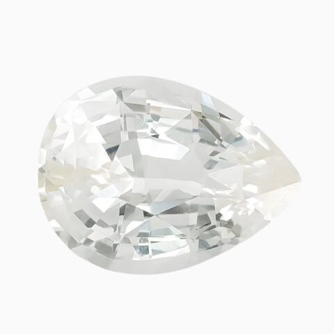 Natural white sapphire gemstone