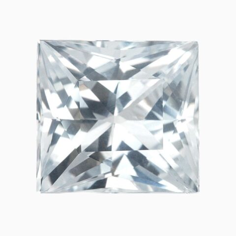 Natural colorless sapphire gemstone