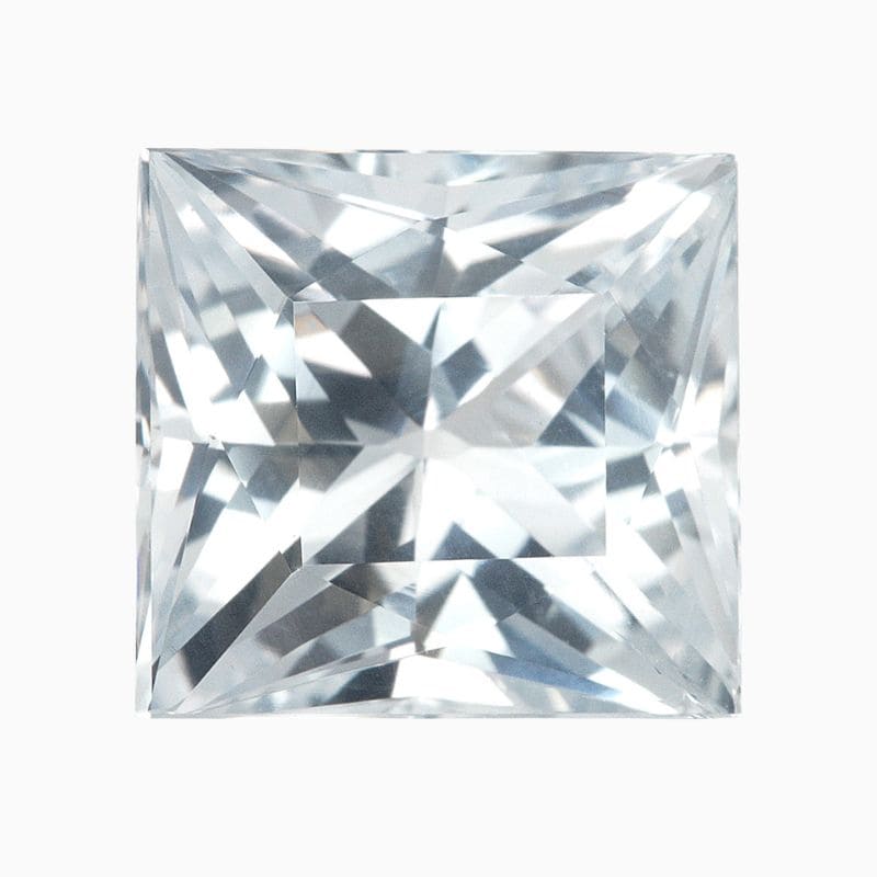 Natural colorless sapphire gemstone